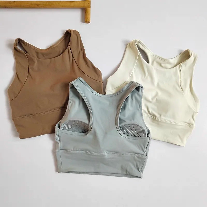 Women's Shock-Absorbing Sports Vest: High-Support Running Bra