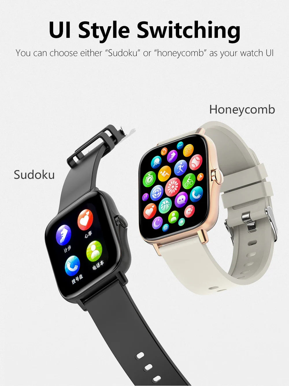 D13 Smartwatch Multifunction Fitness Tracker Step Calorie Watch
