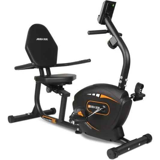 Recumbent Exercise Bike Magnetic Indoor Home Fitness Black