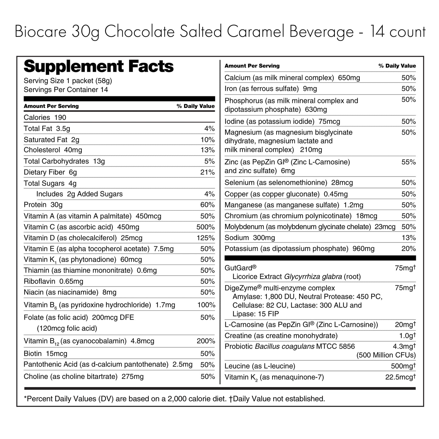 30g Protein Chocolate Salted Caramel Nutrition Drink 14ct