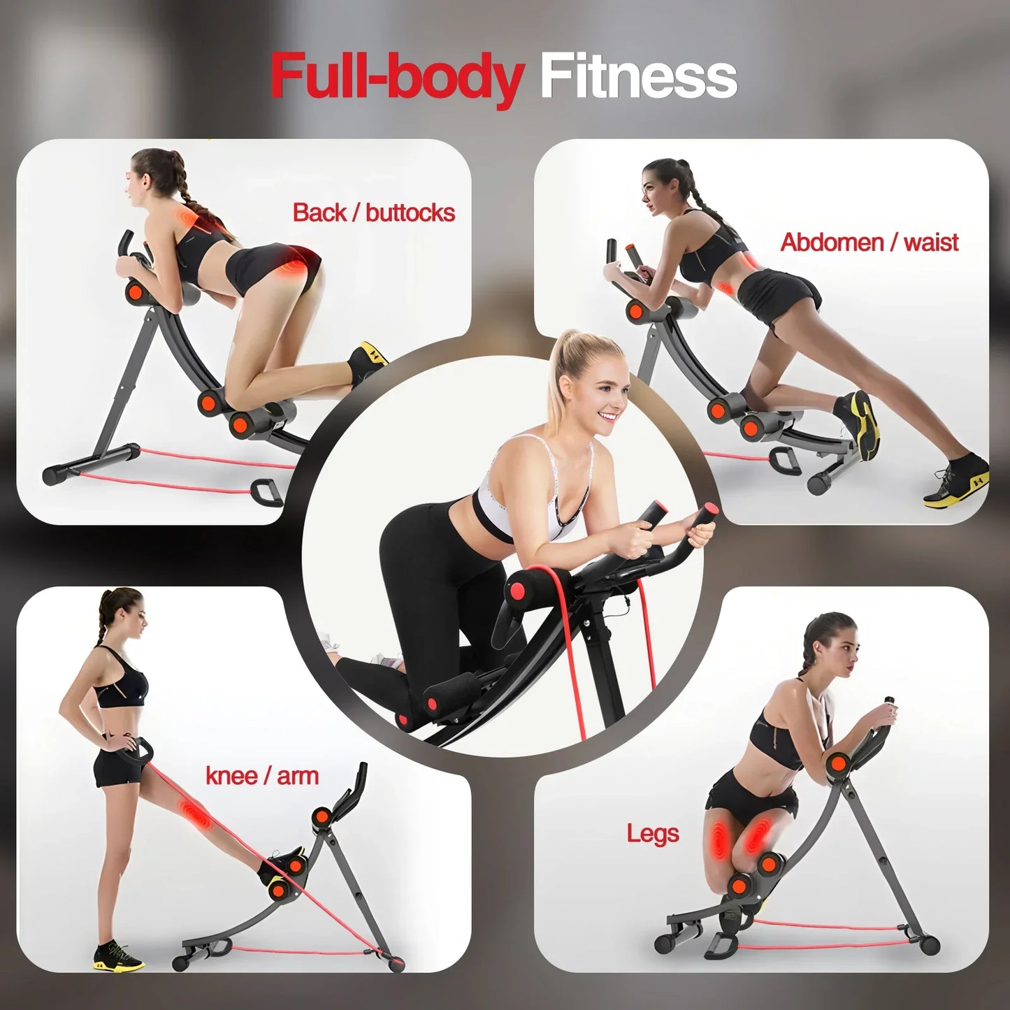 Foldable Ab Machine Core Trainer Home Gym