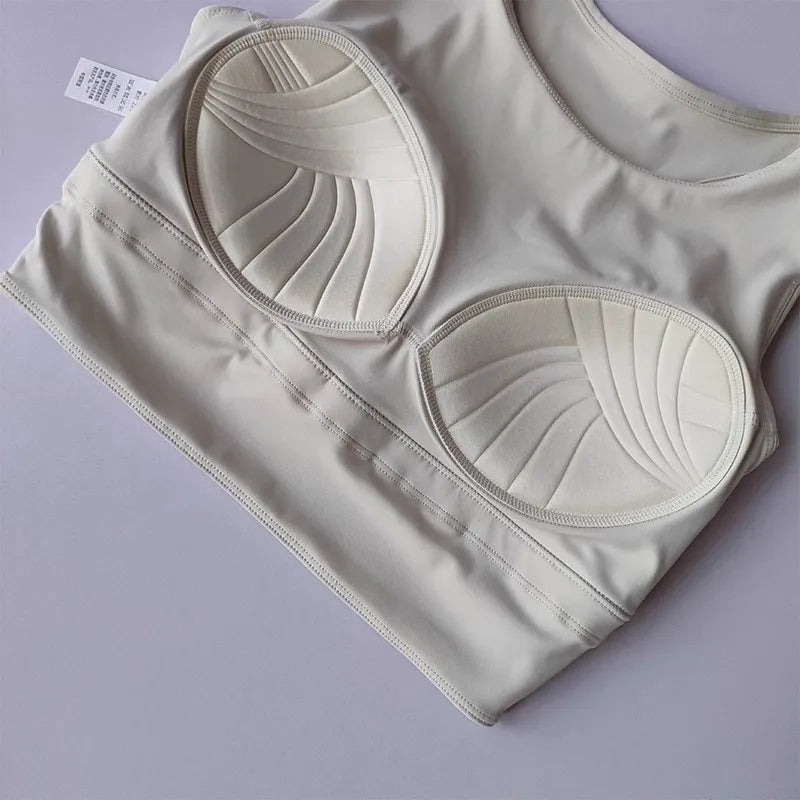 Women's Shock-Absorbing Sports Vest: High-Support Running Bra