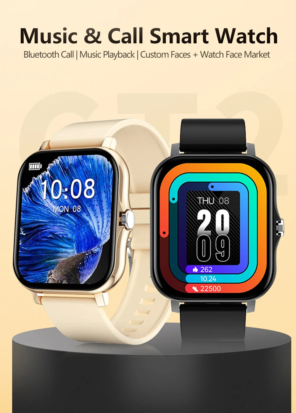 D13 Smartwatch Multifunction Fitness Tracker Step Calorie Watch