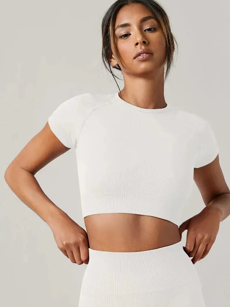 Breathable Short Sleeve Sport Top for Women