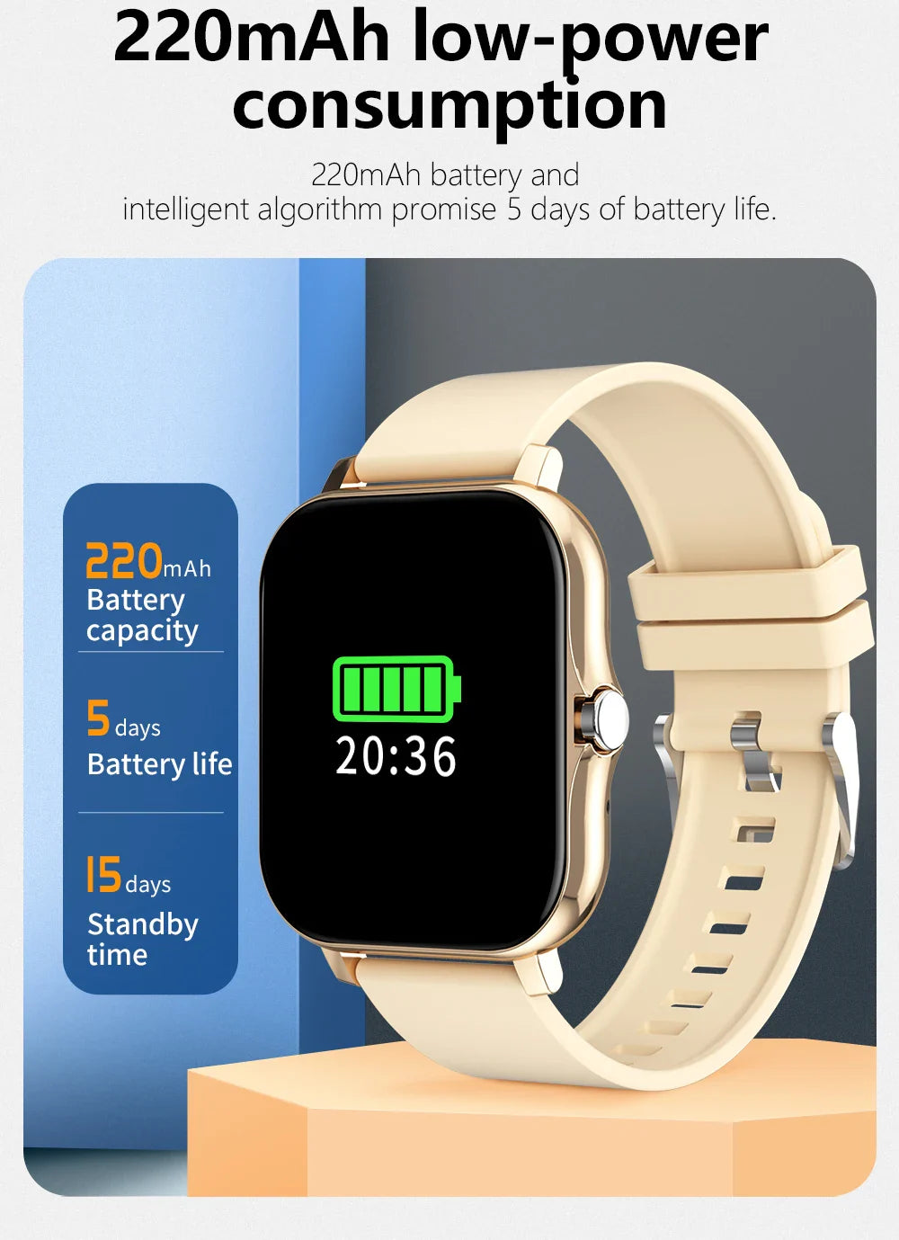 D13 Smartwatch Multifunction Fitness Tracker Step Calorie Watch