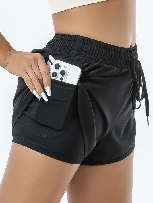 Two Layer  Moisture Wicking Sports Shorts