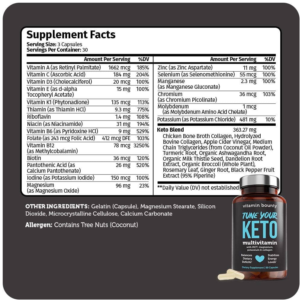 Tune Your Keto Multivitamin Keto Support Energy Formula