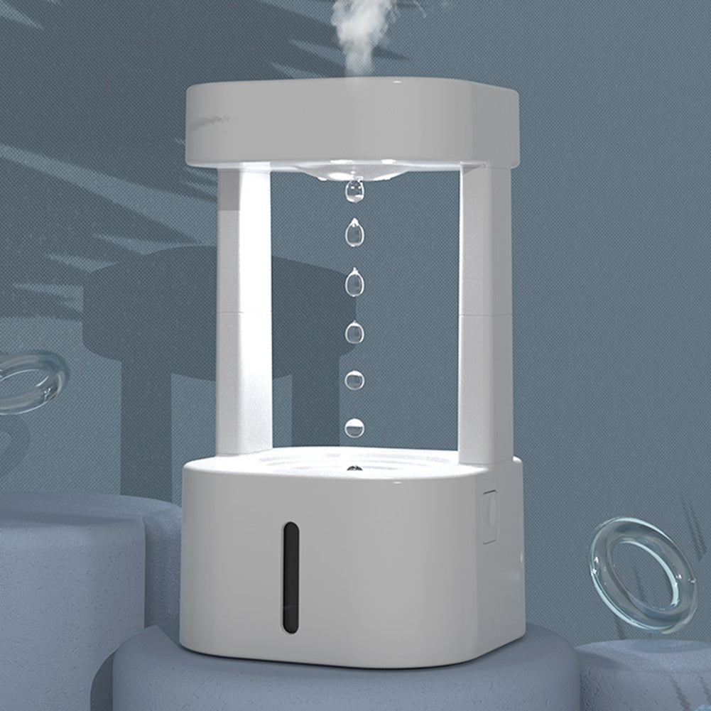 Anti-Gravity Water Drop Humidifier 580ml Quiet Mist Sprayer