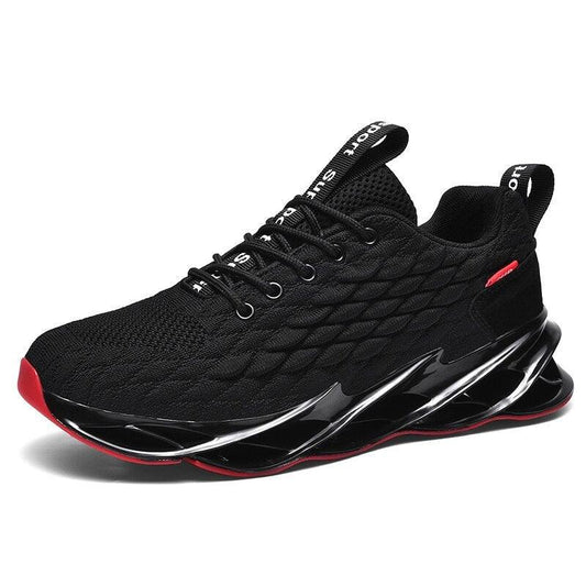Athletic Black Running Sneakers Breathable Gym Training Shoes