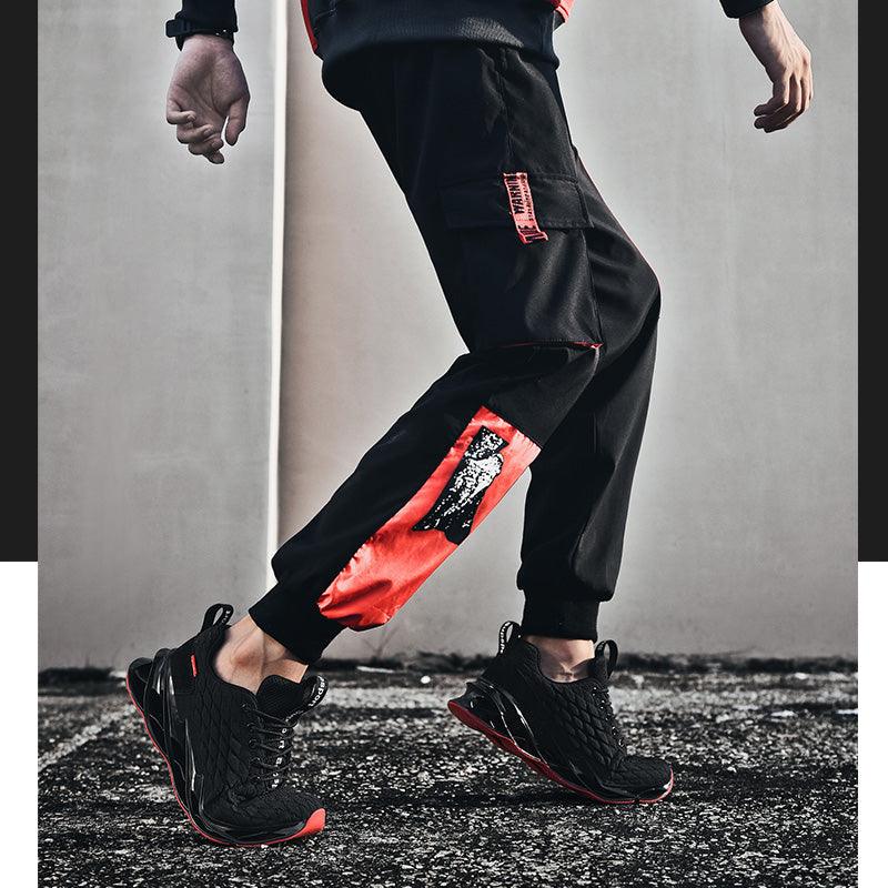 Athletic Black Running Sneakers Breathable Gym Training Shoes