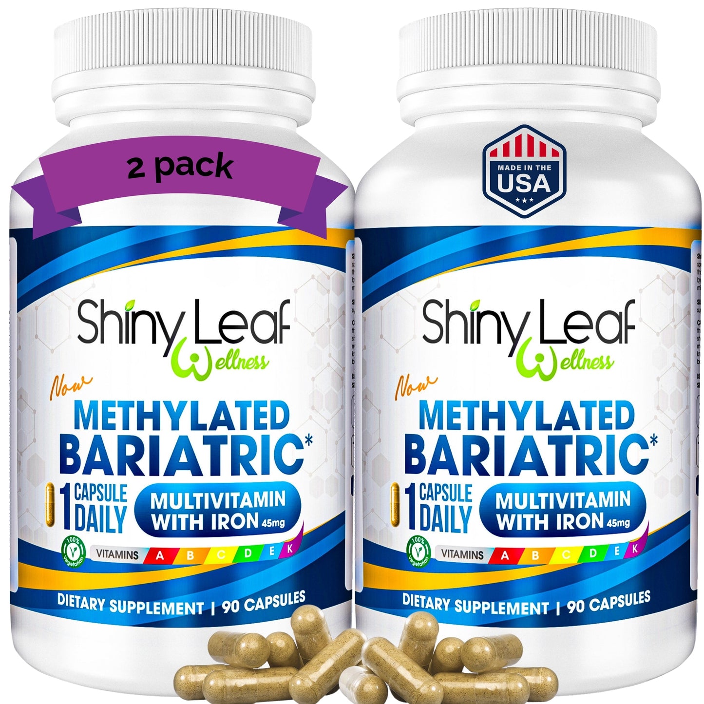 Methylated Bariatric Multivitamin with Iron Daily Capsules 45mg