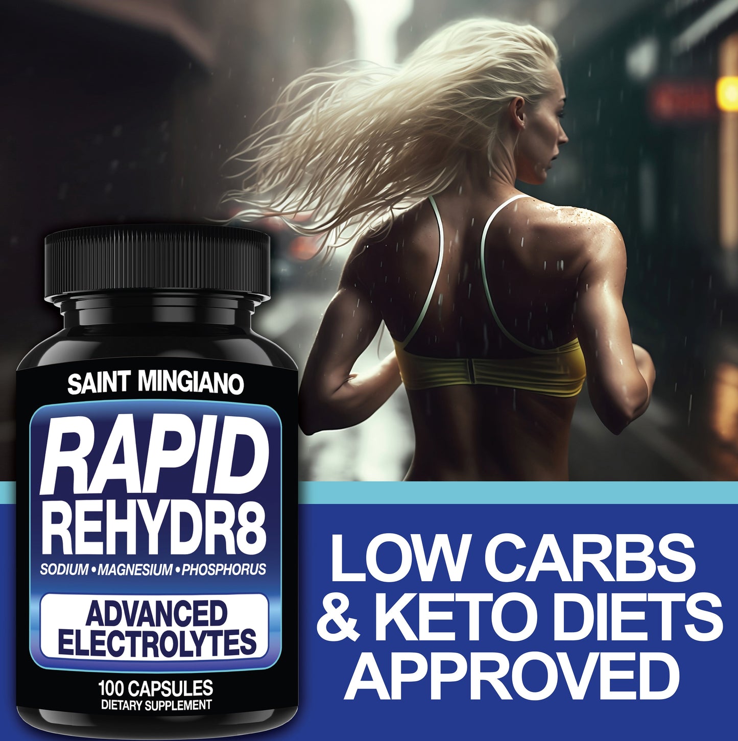 Rapid Rehydr8 Electrolyte Capsules Muscle Recovery Hydration Support