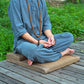 Bamboo Fiber Zafu Round Meditation Cushion Zen Support