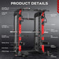 Rovix Premium 2000LBS All-In-One Squat Rack Power Cage With Smith Machine (SAK59213)