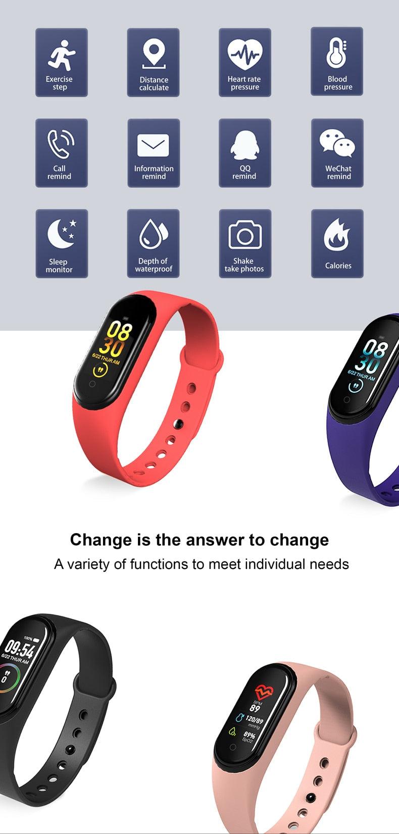 Smartwatch Heart Rate Sleep Monitor Sports Fitness Tracker
