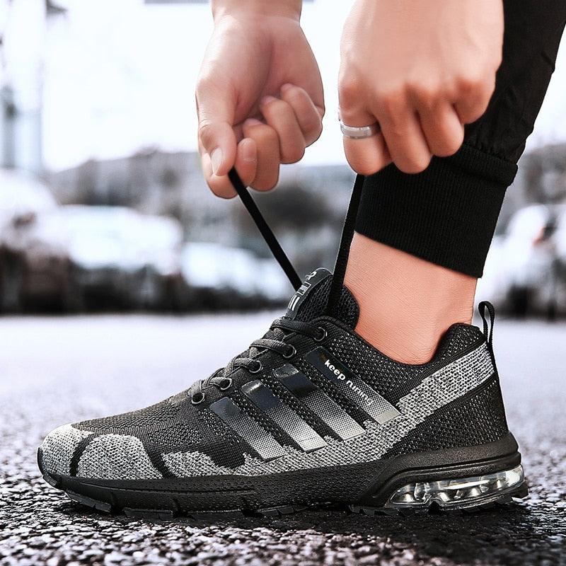 Men Air Cushion Running Sneakers Breathable Sport Shoes