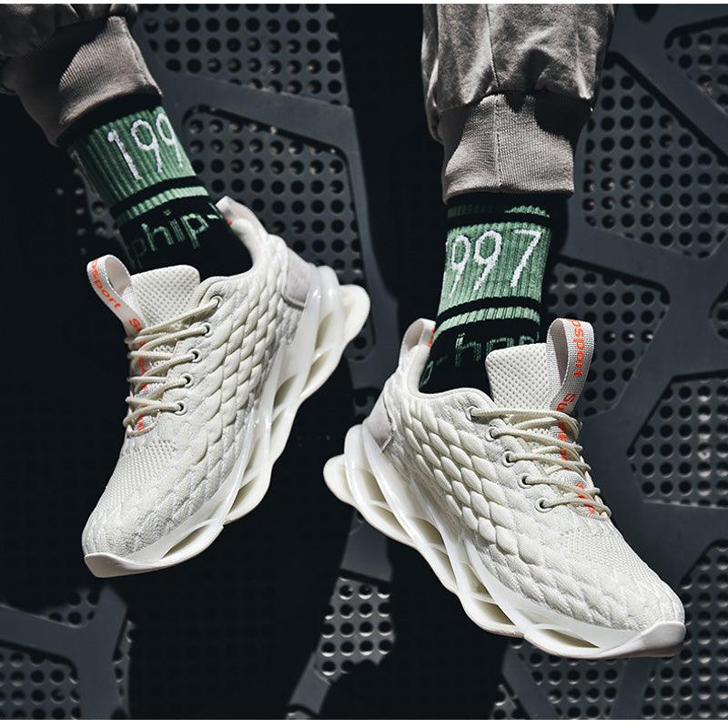 Athletic Black Running Sneakers Breathable Gym Training Shoes