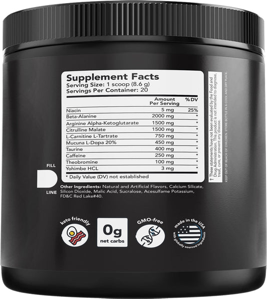 Watermelon Pre Workout Energy Focus Performance Supplement