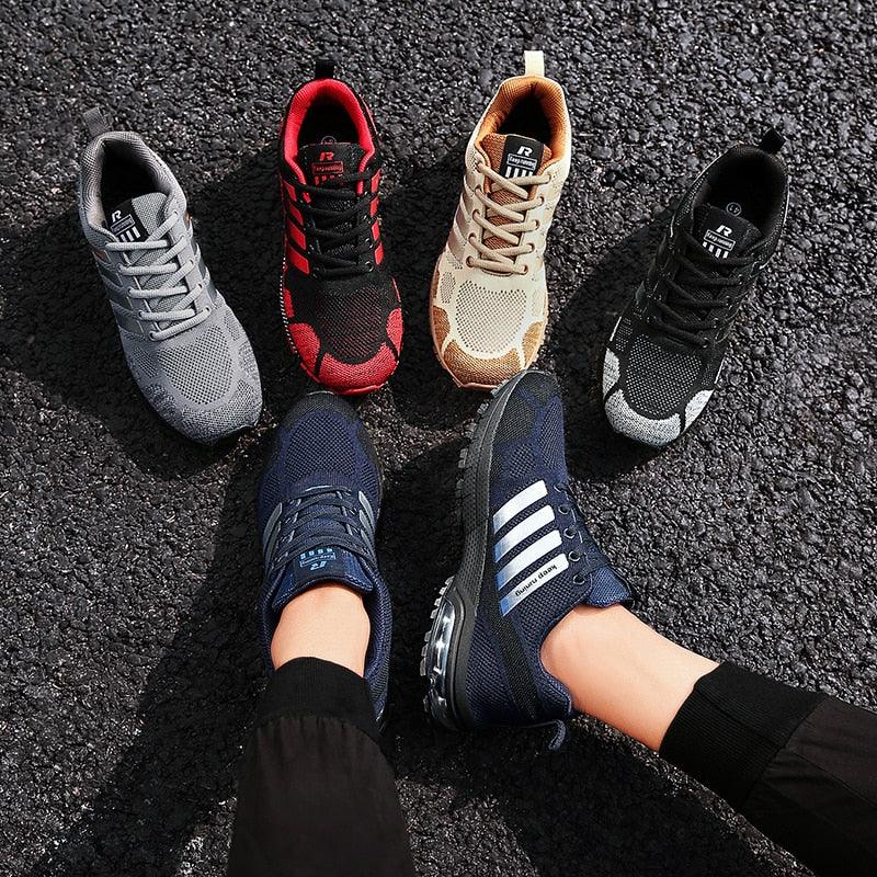 Men Air Cushion Running Sneakers Breathable Sport Shoes