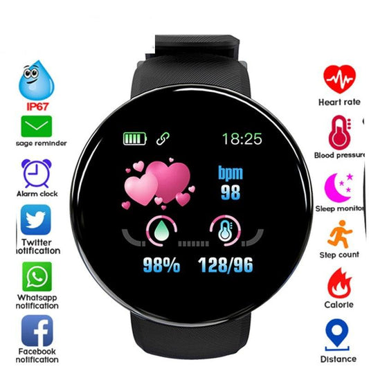 Smartwatch Heart Rate Fitness Tracker Waterproof Touch Screen Watch