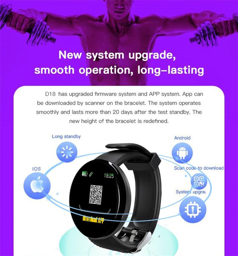 Smartwatch Heart Rate Fitness Tracker Waterproof Touch Screen Watch