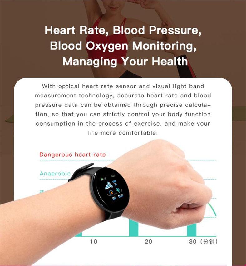 Smartwatch Heart Rate Fitness Tracker Waterproof Touch Screen Watch